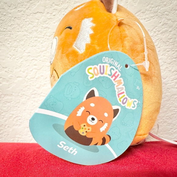 Squishmallow SETH the RED PANDA with COOKIE 5 Inch Plush - Picture 3 of 3